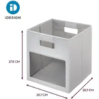 IDesign Opbergmand met kijkvenster 14 x 29 cm - Evie