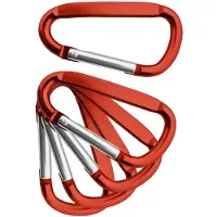 Combicraft Aluminium karabijnhaak of festonhaak 60x30x5mm rood - per 5 stuks