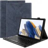 Just in Case Galaxy Tab A8 Vintage Bluetooth Keyboard Cover - QWERTZ - Blue