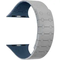 Rixus Magnetic Silicone Band For Apple Watch 38mm, 40mm, 41mm Cloud Grey And Blue