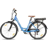 Hiland Montura Elektrische Stadsfiets 28 inch - E-bike Commuter Unisex - 250W Motor - 36V 10.4Ah Accu - 7 Versnellingen - Aluminium Frame