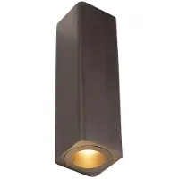 Atmooz Bertrix Wandlamp – H 16 cm – Brushed bronze – Metaal – Geïntegreerde LED – Up en down licht – Rechthoekige wandlamp voor woonkamer of hal