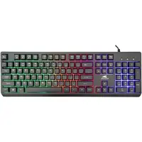 Baracuda gaming membrane Keyboard STARFISH, US Layout, Black (BGK-02114) (NL), Toetsenbord, Zwart