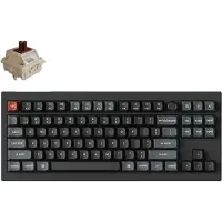 Keychron V3 Ultra - Mechanisch Toetsenbord - Draadloos - US Qwerty - 80% - Bruine Switch - Zwart