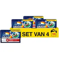 Dash 4x Dash Wasmiddelcapsules 4in1 Pods +extra Vlekkenverwijderaar 32 Stuks