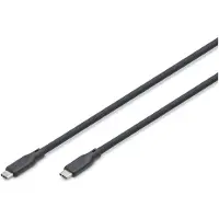 Digitus AK-300342-010-S USB-C-kabel USB 3.2 Gen2 USB-C stekker 1.00 m Zwart (mat) Uitstekende verouderingseigenschappen, Flexibel, Flexibele binnenader,