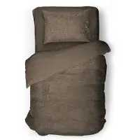 Eleganzzz Dekbedovertrek Teddy Pluche - brown 140x200/220cm