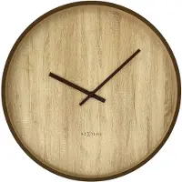 Nextime Oslo Wandklok Ø50 Cm Lichtbruin - Wandklokken Aluminium Light brown - 3330