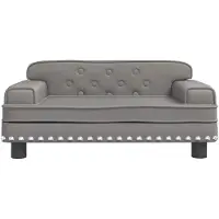 vidaXL Hondenmand 70x45x30 cm kunstleer grijs