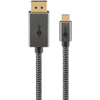 Goobay USB-C - DisplayPort 4K 60Hz kabel | aluminium/nylon | 2 meter