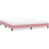 vidaXL Bedframe zonder matras 200x220 cm fluweel roze