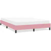 vidaXL Bedframe zonder matras 160x220 cm fluweel roze