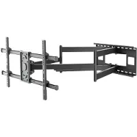 Goobay 71197 Pro Wide Range TV-wandhouder Pro FULLMOTION (XL), zwart - Beugel voor televisies van 43 tot 90 inch (109 – 229 cm), max. 80 kg, uitschuifbaar tot 104,5 cm, volledig verstelbaar
