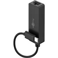 Goobay USB-C naar RJ45 LAN adapter | USB3.0 | CAT6 | zwart | 0,10 meter