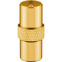 Goobay IEC (m) - IEC (v/m) coaxkabel | recht | verguld | wit | 1 meter