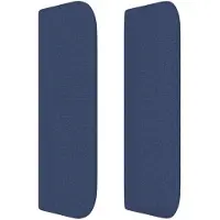 vidaXL Hoofdbord met randen 183x16x78/88 cm stof blauw
