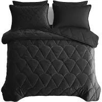 Royal Textile Velvet Lazy dekbed zonder overtrek incl. kussensloop - Zwart - 240x200