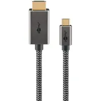 Goobay USB-C - HDMI 4K 60Hz kabel | aluminium/nylon | 1 meter