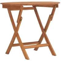 vidaXL Tuintafel inklapbaar Ø 85x75 cm massief teakhout