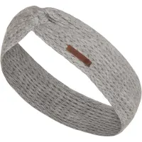 Knit Factory Joy Gebreide Dames Hoofdband - Haarband - Oorwarmers dames - Hoofdwarmer vrouwen - Hoofdband winter - Iced Clay - Grijs - One Size