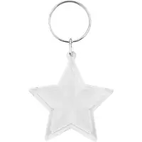 Combicraft Plexiglas sleutelhanger blanco ster 50x41mm - 25 stuks