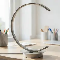 Trango 1 Pack 2019-01 Design LED Decoratieve Tafellamp Halve Maan Vorm * MOONLIGHT* Lichtstrip Gebogen Vorm Commode Lamp, Nachtlampje, Lamp incl. 7 Watt - 450 Lumen LED Lamp 3000K warm wit