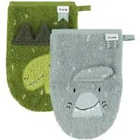 Trixie Washandje 2-pack| Mr. Shark - Mr. Dino