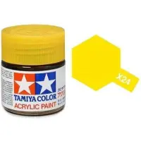 Tamiya Hobbyverf Acrylverf - X-24 Yellow Clear - Gloss - Acryl - Verf potje - 10 ml