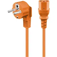 Goobay C13 (recht) - CEE 7/7 (haaks) stroomkabel - 3x 1,00mm / oranje - 3 meter