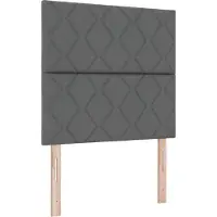 vidaXL LED Hoofdbord Grijs 100 cm Stof