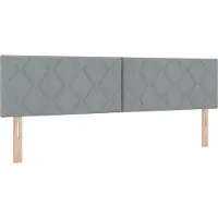 vidaXL LED Hoofdbord Lichtgrijs 180 cm Stof