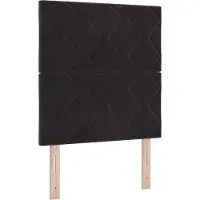 vidaXL LED Hoofdbord Zwart 80 cm Fluweel