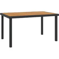 vidaXL Tuintafel 140x90x74 cm aluminium en HKC bruin