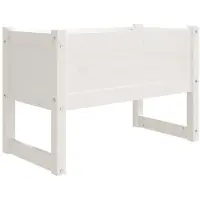 vidaXL Plantenbak 78x40x52 cm massief grenenhout wit