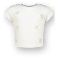 Vingino gebloemde T-shirt wit Meisjes Modal Ronde hals Bloemen - maat 140