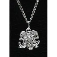 MOOYE ® - Collectie Zilveren 3 Apen - horen, zien en zwijgen ketting hanger