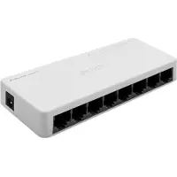 Qoltec - Netwerkswitch - 8 x RJ45 - Fast Ethernet - 100 Mbps