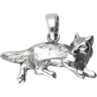 MOOYE ® - Collectie Zilveren Vos omkijkend kettinghanger