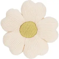 Home & Styling Sierkussen Bloem in ribfluweel - Ø38cm - Wit
