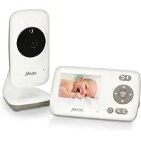 Alecto DVM-71+DVM-71C babyfoon met 2 camera's en 2.4' kleurenscherm, wit/taupe unisex