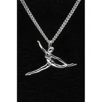 MOOYE ® - Collectie Zilveren Turnster ketting hanger - spagaat