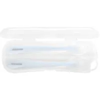 Kikkaboo Lepel Met Doosje Siliconen Blauw 2 Stuks
