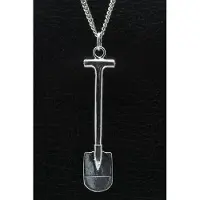 MOOYE ® - Collectie Zilveren Schep spade groot ketting hanger