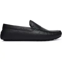 BOSS Loafers van bewerkt leer met doorlopende zool Maat 45
