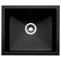 NABER Spoelbak SINGOLI 600 in ZWART, met draaipunt / Cin-Nagranit / Inbouwmodel