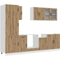 vidaXL 8-delige Keukenkastenset Kalmar bewerkt hout artisanaal eiken