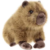 Keel Toys pluche Capybara - knuffeldier - bruin - zittend - 25 cm - knuffel Capybara - Eco collectie