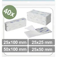Quadrios 25CA683 Klittenband punten Om vast te plakken Haak- en lusdeel (l x b) 50 mm x 100 mm Wit 40 stuk(s)
