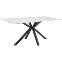 Riess Eettafel GALAXIE 180cm met sterrenframe keramiek wit