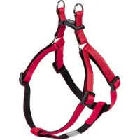 Nobby Soft Grip Harnas / Hondentuigje - Nylon - Gevoerd - Rood-Zwart - Borstomtrek: 60 - 86 cm (GELIEVE ALVORENS BESTELLEN OPMETEN)